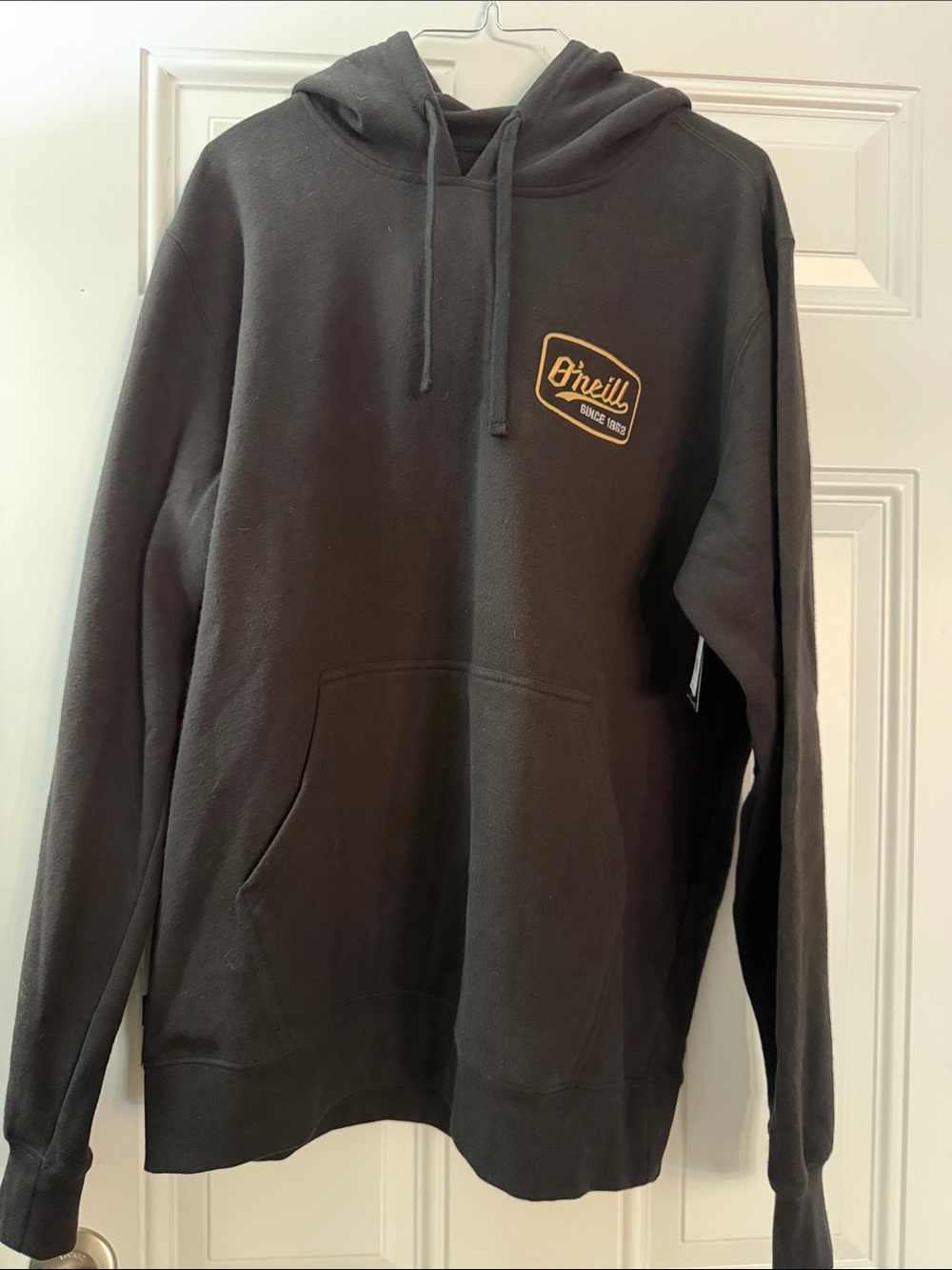 O'Neill Black Hooded Pullover with Yellow Logo